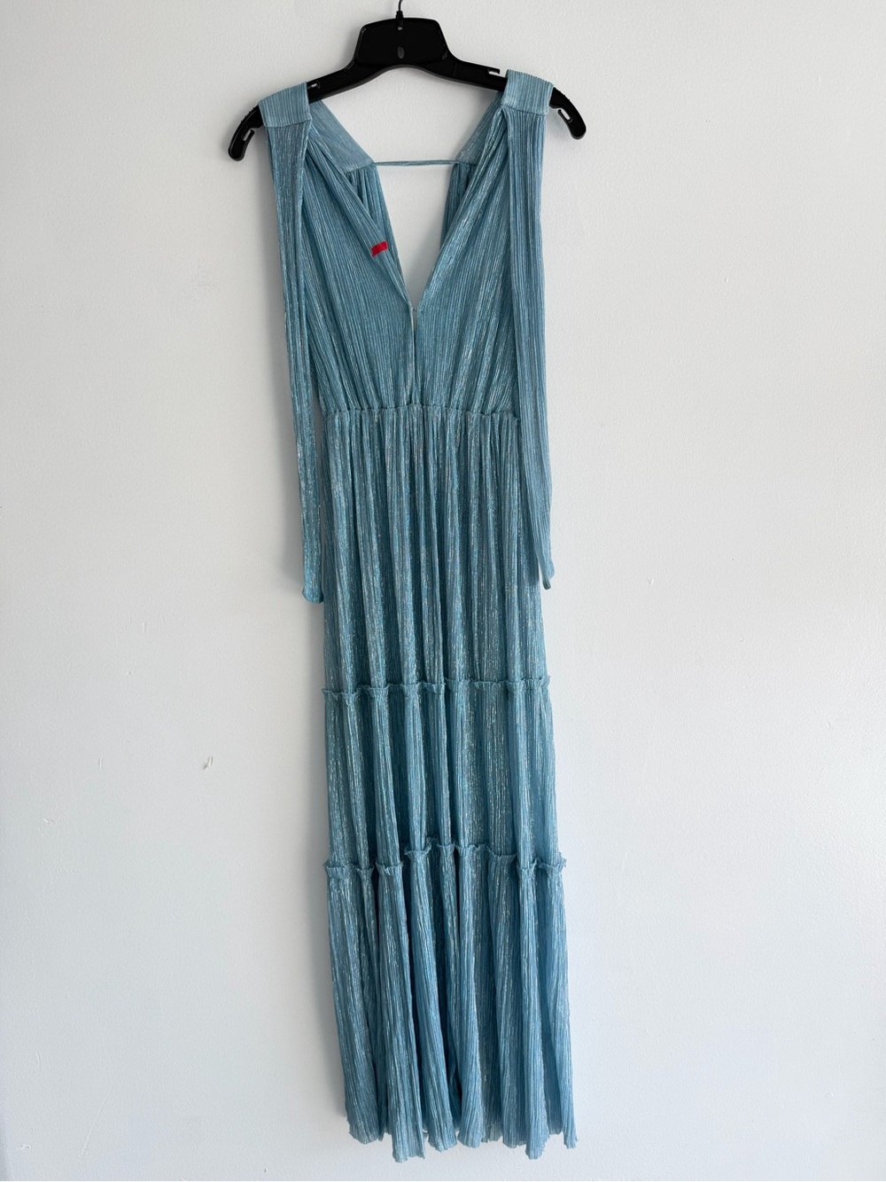 Sabina Musayev Light Blue Helena V-Neck Maxi Dress Size Small 8475 - Picture 2 of 14